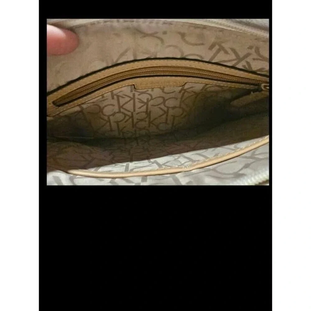 Calvin Klein White Monogram Crossbody